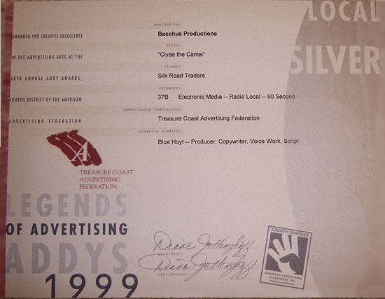Silk Road Traders ADDY Award, 1999